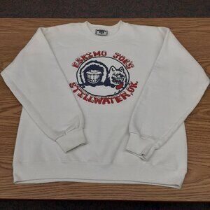 LEE VTG Crewneck sweatshirt Eskimo Joes Heavyweight 90s illustrated Unisex Large